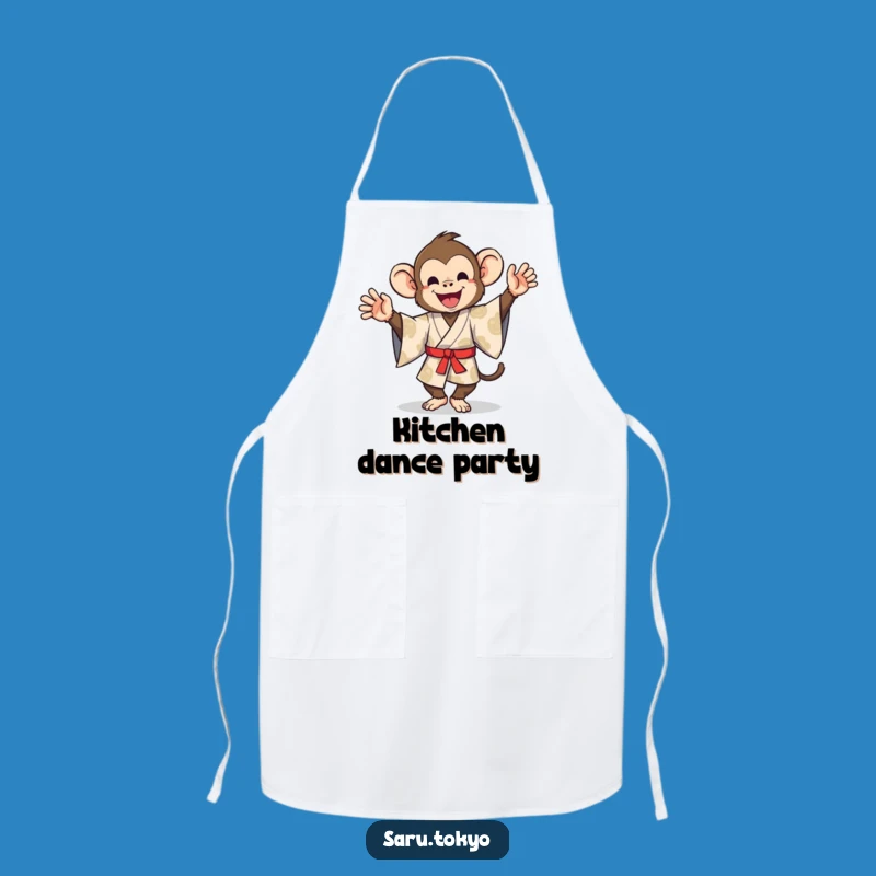 Funny Monkey Kimono Dance Apron - Kitchen Dance Party Gift