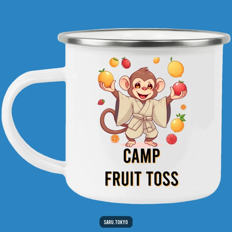 Funny Monkey Juggling Camping Mug - Outdoor Silk Kimono Gift