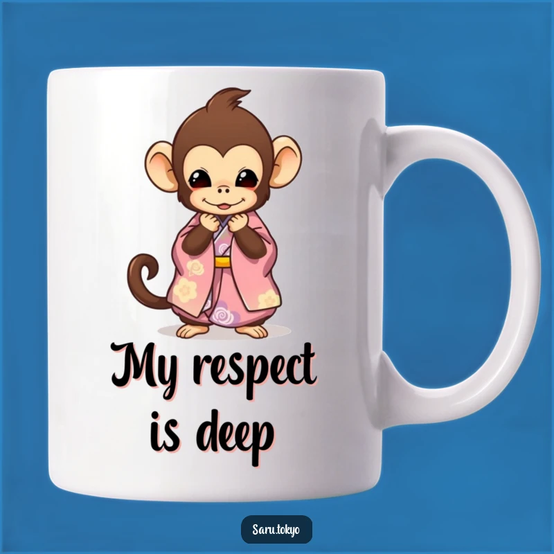 Funny Monkey Bowing Kimono Mug: A Hilarious Gift for Animal Lovers
