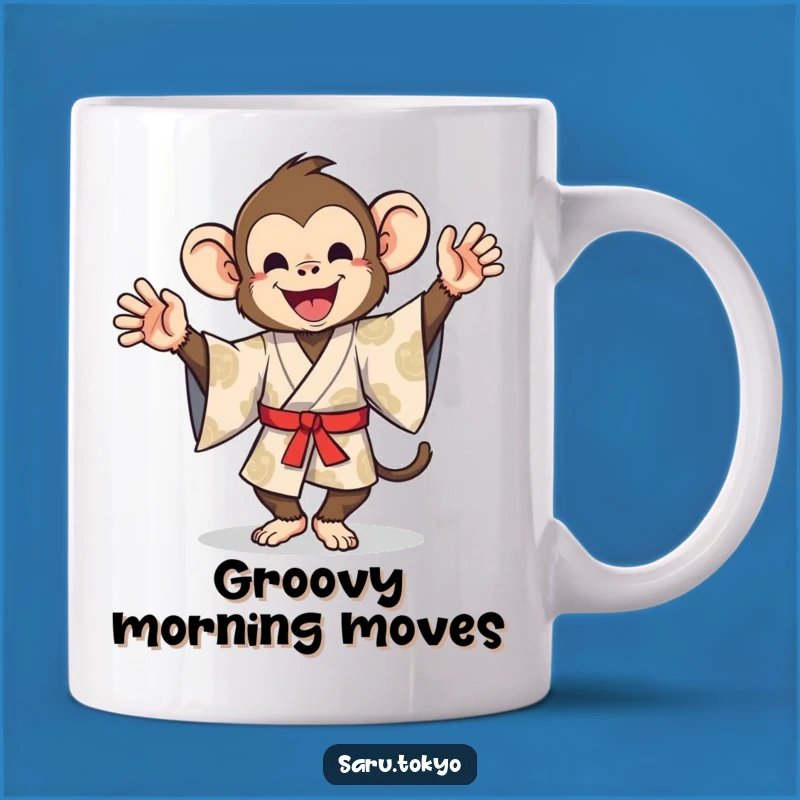 Funny Monkey Kimono Dance Mug - Hilarious Patterned Apparel Gift