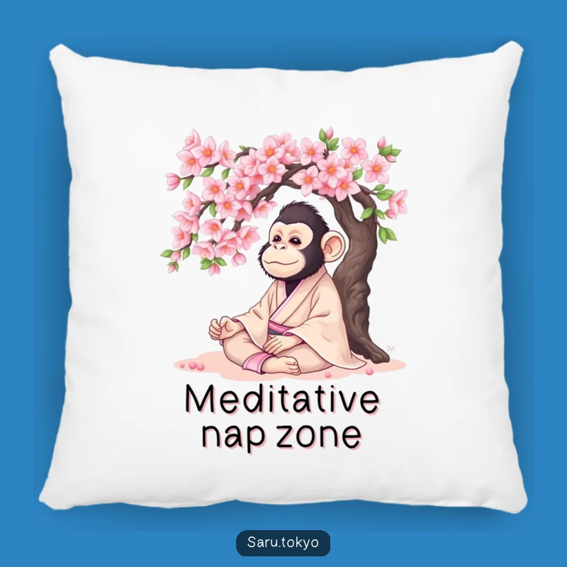 Funny Monkey Kimono Pillow: Cozy Comfort for Serene Meditation
