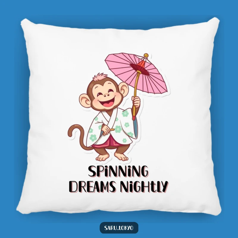 Funny Monkey Kimono Pillow: Cozy Comfort with Joyful Spins