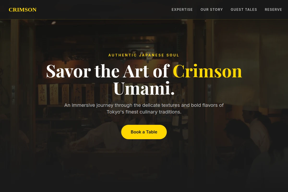 Crimson Japanese Food