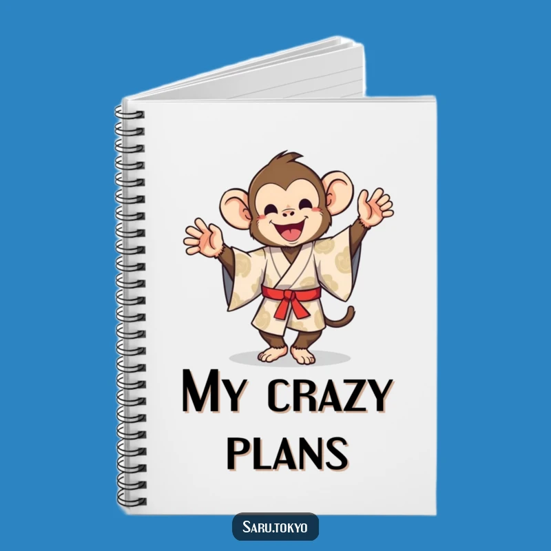 Funny Monkey Kimono Dance Notebook - Silly Journal Gift