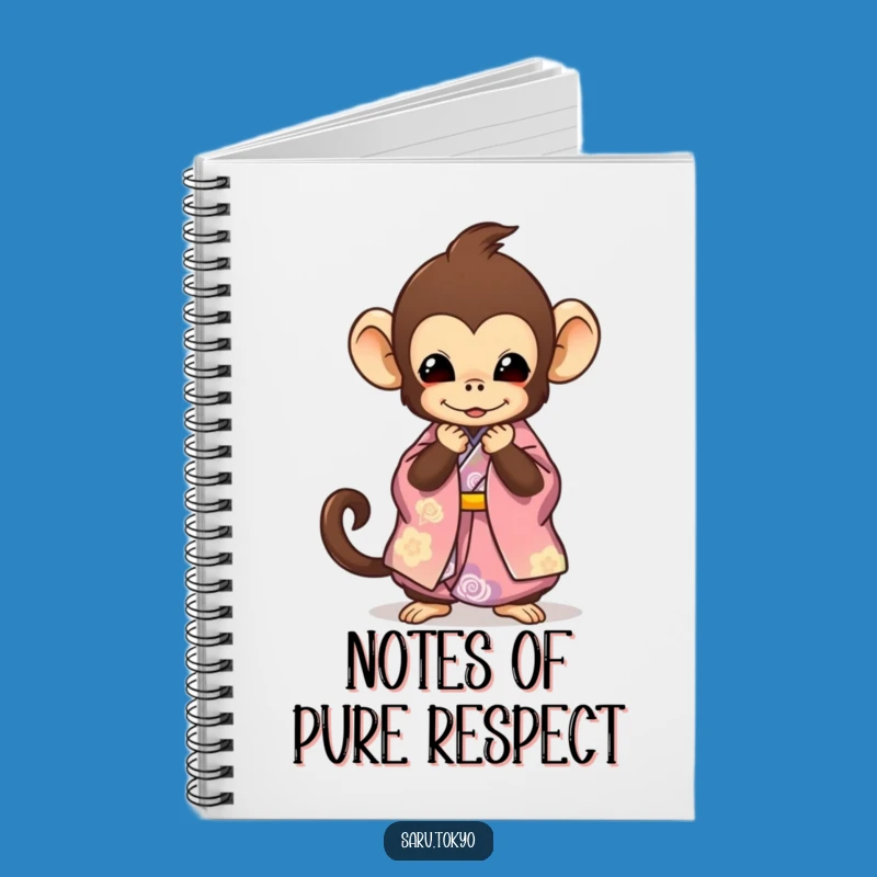Funny Monkey Kimono Notebook: Jot Down Laughs with Graceful Style